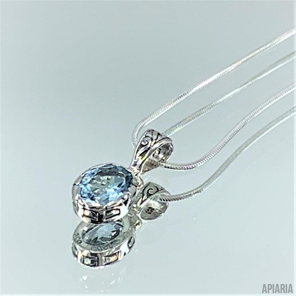 Blue Topaz Necklace-Jewelry-Apiaria