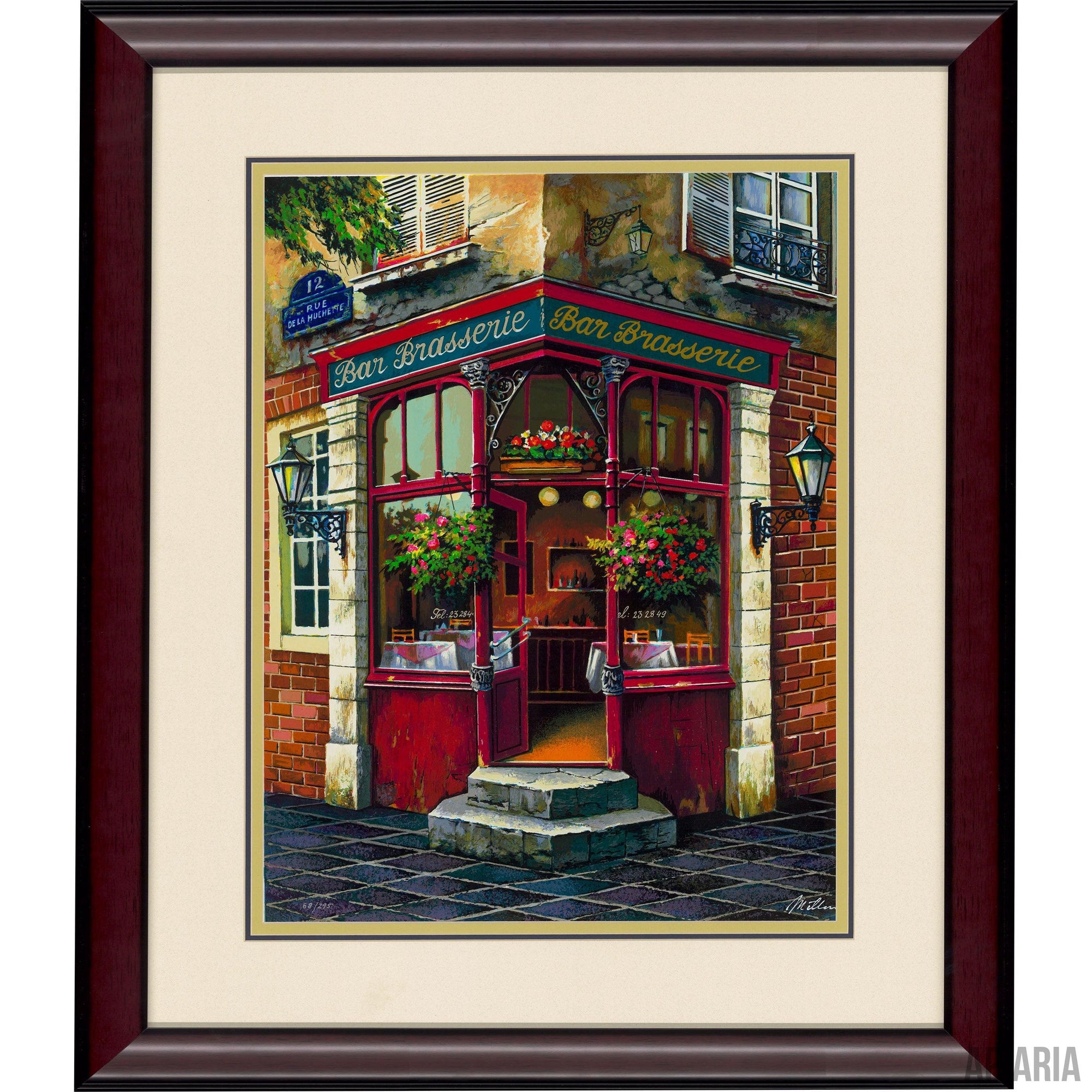 Anatoly Metlan "Bar Brasserie"-Framed Art-Apiaria