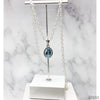 Blue Topaz Pendant on Sterling Silver with 18" Chain-Jewelry-Apiaria