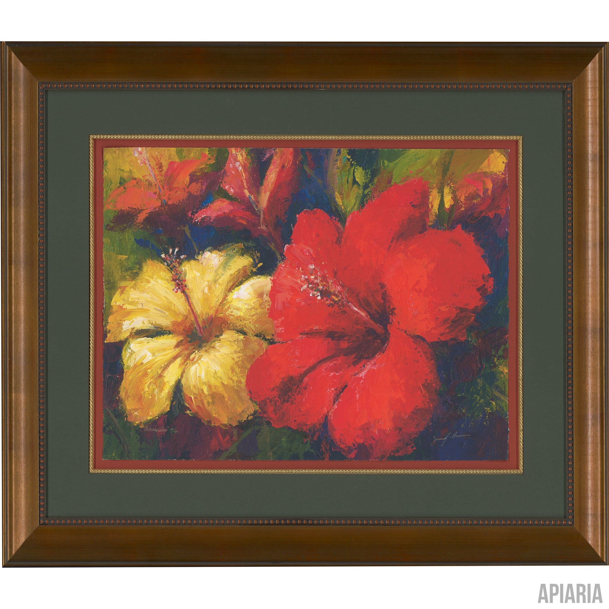 Bowman "Hibiscus Duo"-Framed Art-Apiaria