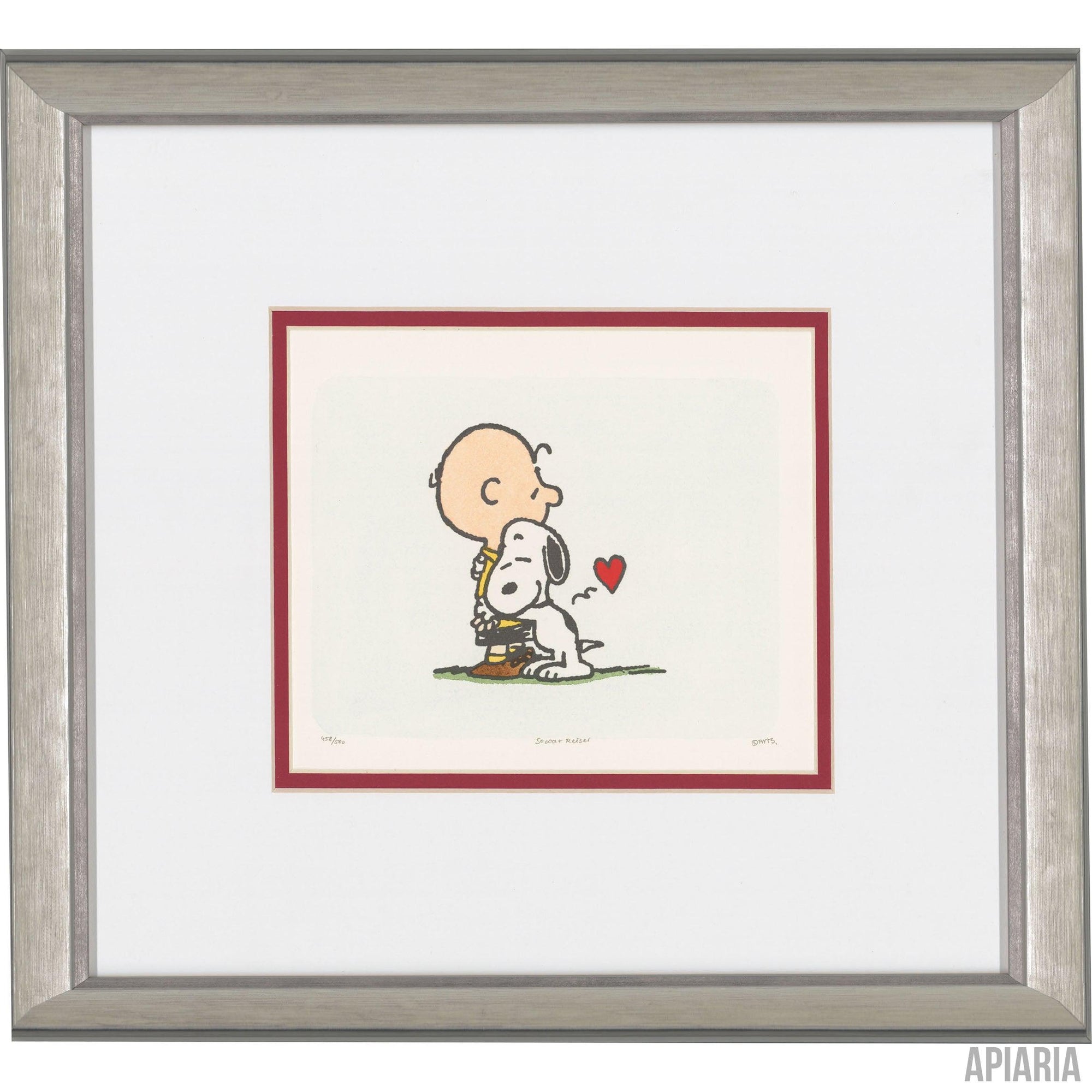 Charles Schulz "Hugs"-Framed Art-Apiaria