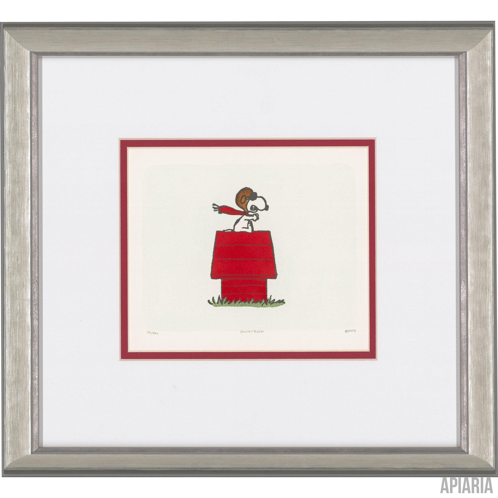 Charles Schulz "Red Baron"-Framed Art-Apiaria