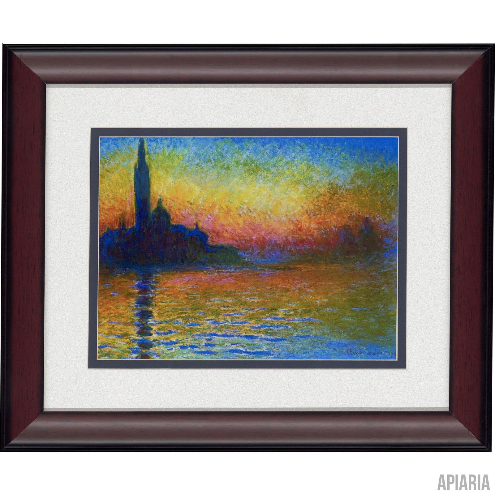 Claude Monet "San Giorgio Maggiore at Dusk"-Framed Art-Apiaria
