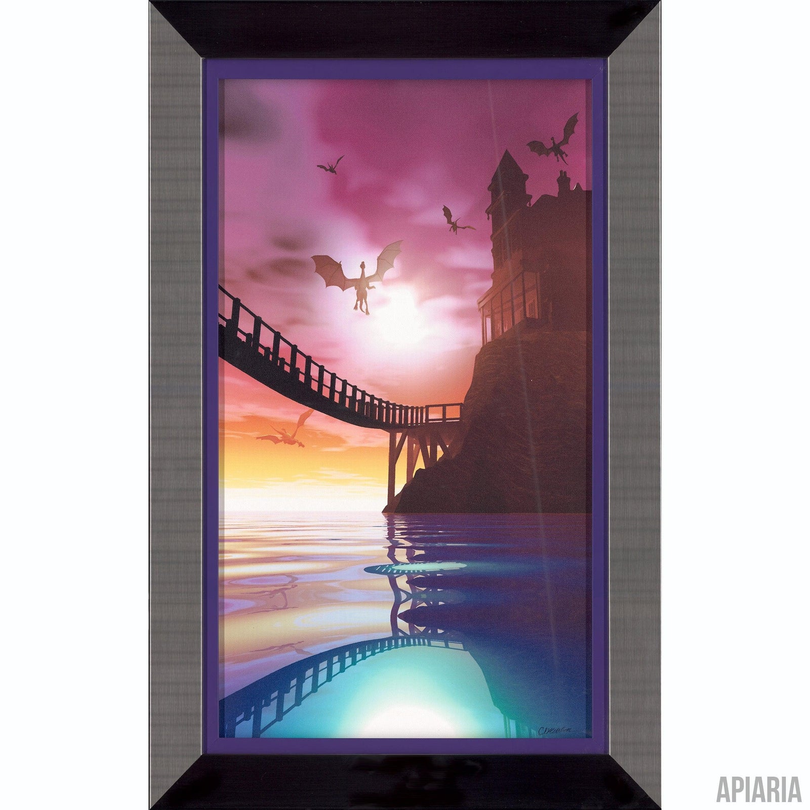 Cynthia Decker "Dragon Manor"-Framed Art-Apiaria