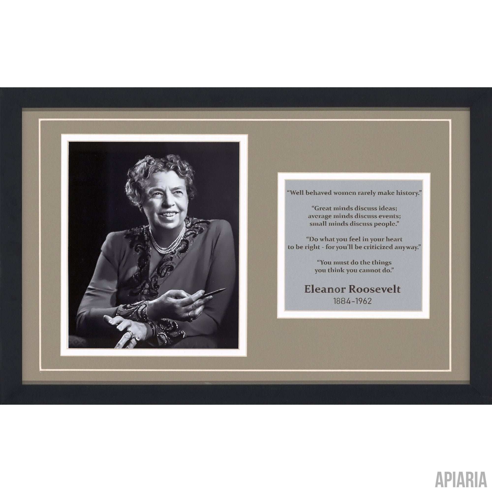 Eleanor Roosevelt Commemorative-Framed Item-Apiaria