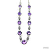 Faceted Amethyst Necklace in Sterling Silver with Matching Hook Earrings-Jewelry-Apiaria