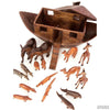 Hand Carved Wooden Noah's Ark with Animals from Kenya - Fair Trade-Home Decor-Apiaria