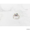 Handcrafted Sterling Silver Blue Lace Agate Ring with Light Hammered Bezel-Jewelry-Apiaria