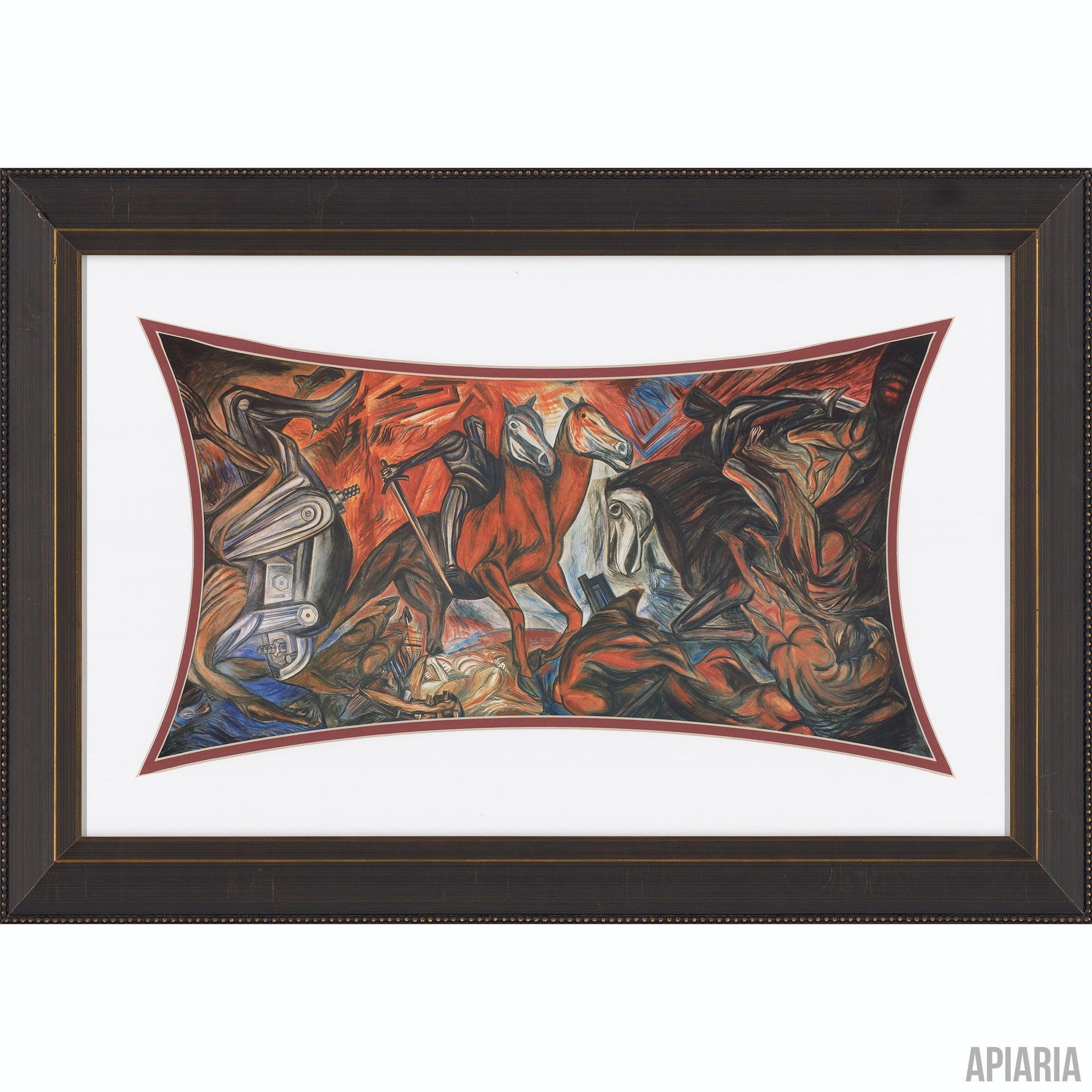 José Clemente Orozco "The Two Headed Horse"-Framed Art-Apiaria