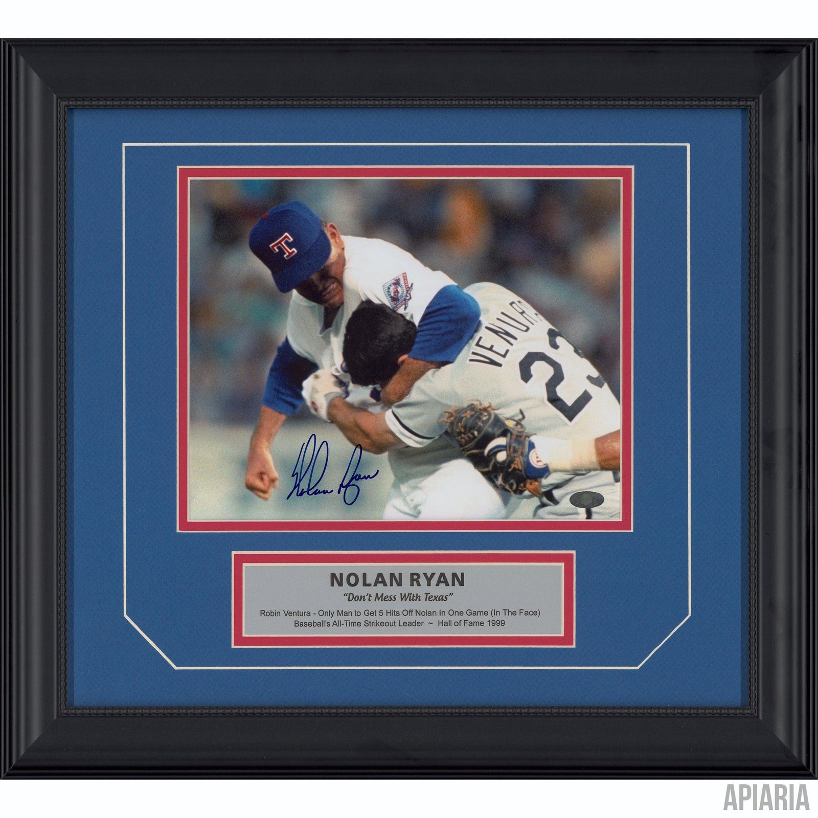 Nolan Ryan Autographed Photo, with Robin Ventura-Framed Item-Apiaria