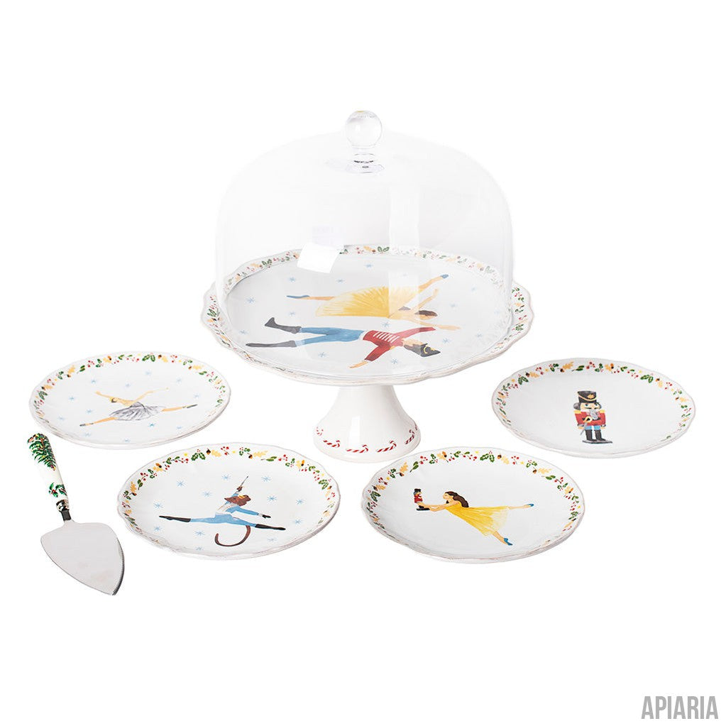 Nutcracker Themed Dessert Set - Seven Pieces-Dining-Apiaria