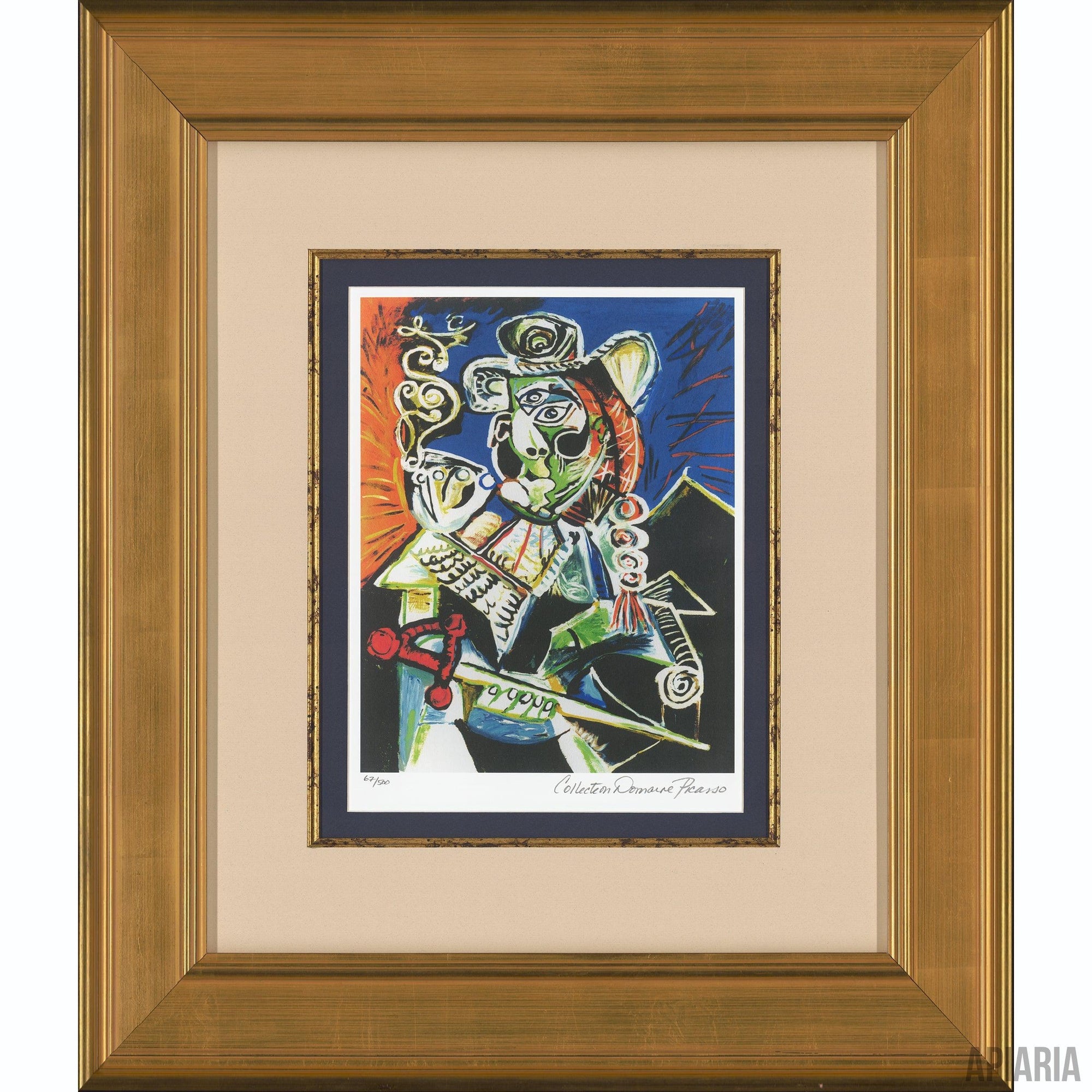 Pablo Picasso "Cavalier with Pipe"-Framed Art-Apiaria