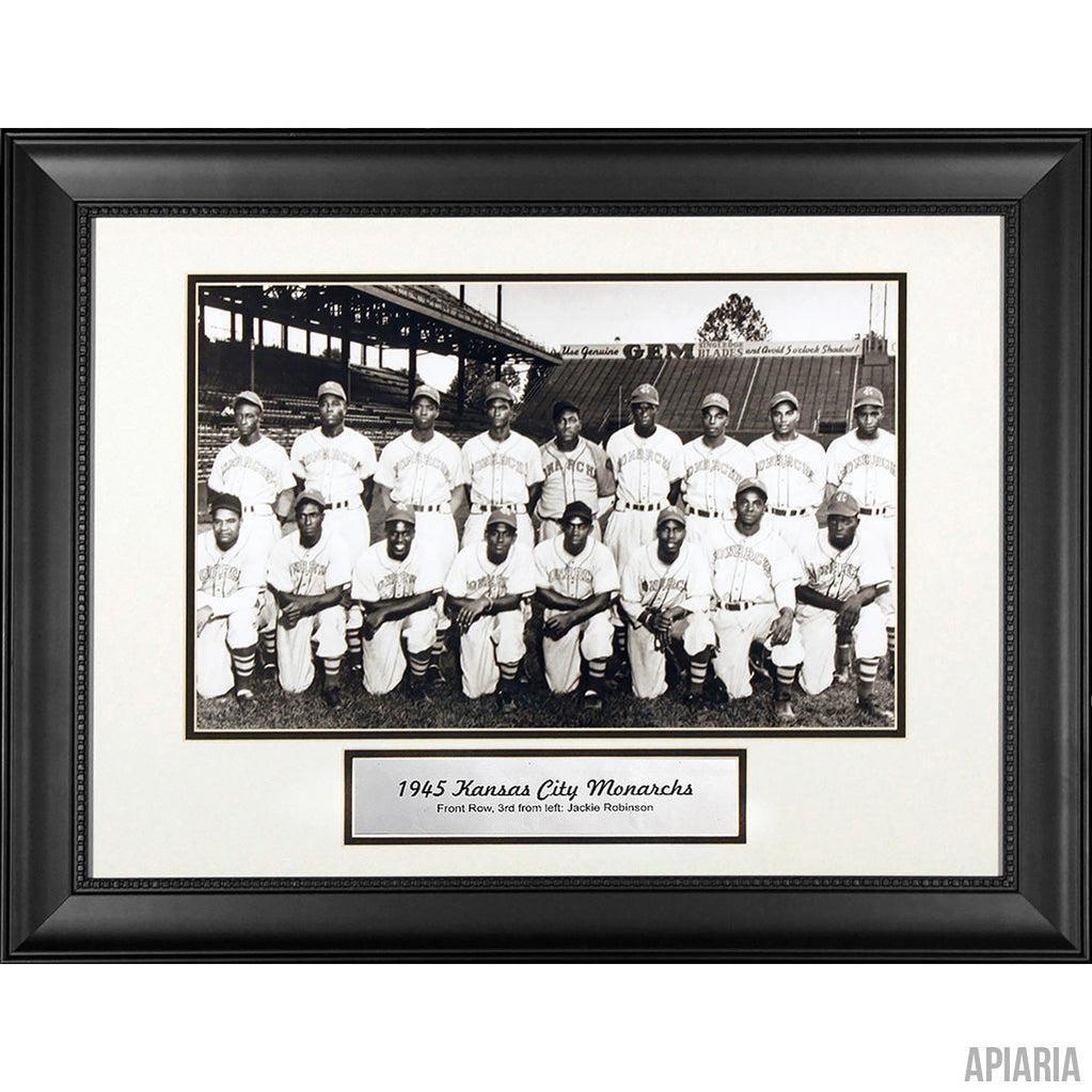1945 Kansas City Monarchs, Jackie Robinson, Baseball Negro League-Framed Item-Apiaria
