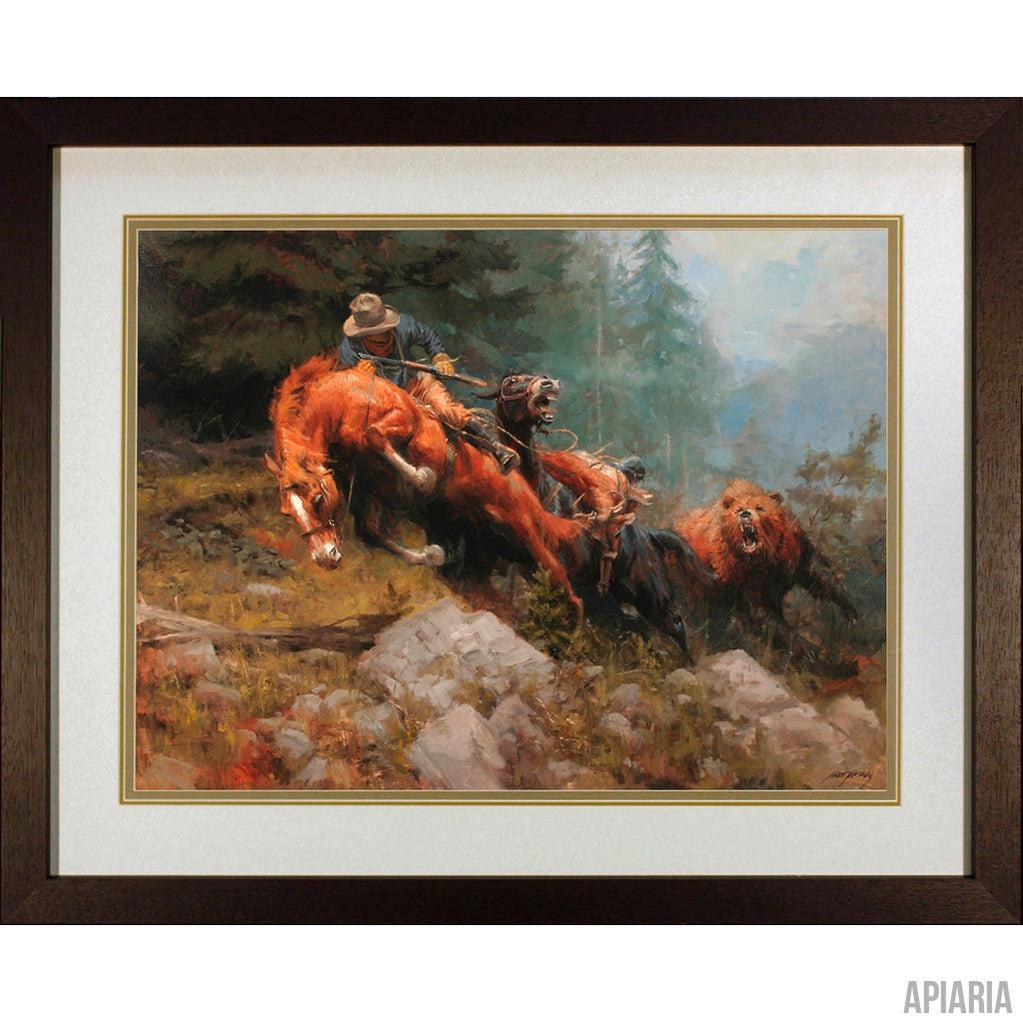Andy Thomas "Grizzly Mountain"-Framed Art-Apiaria