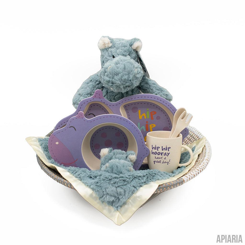 Baby Gift Basket, Baby Hippo Theme-Gifts-Apiaria