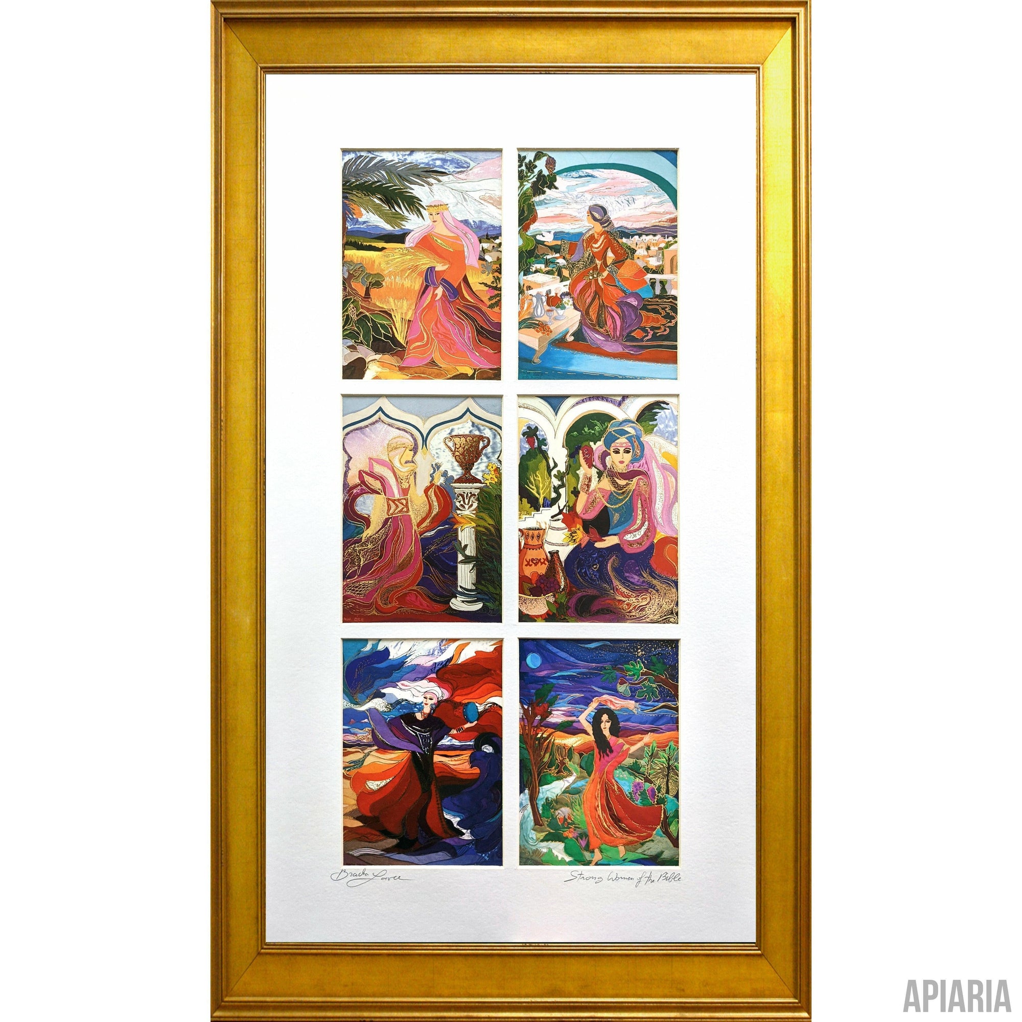 Bracha Lavee "Strong Women of the Bible"-Framed Art-Apiaria