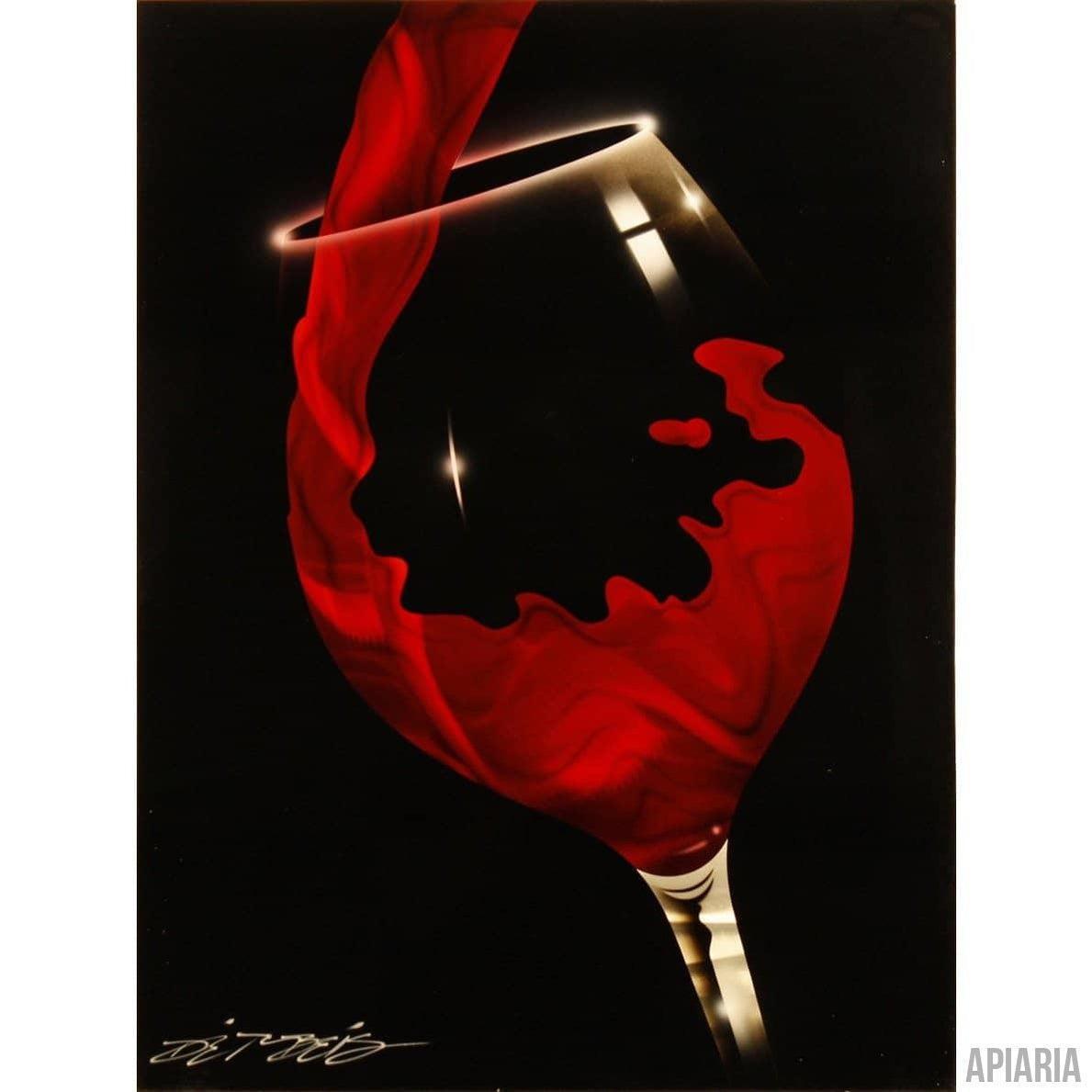 Chris DeRubeis "Red Pour"-Framed Art-Apiaria