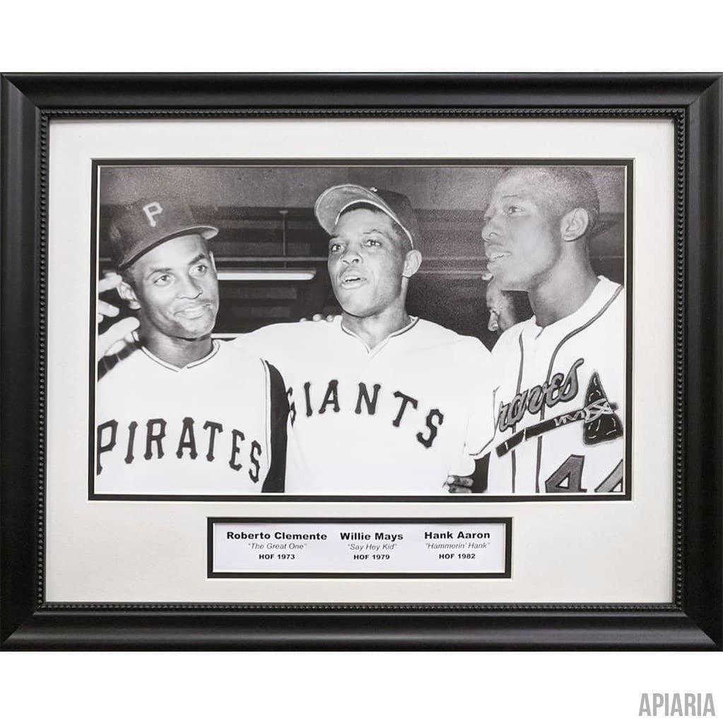 Clemente, Mays & Aaron-Framed Item-Apiaria