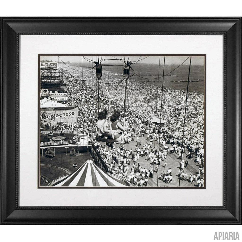 Coney Island Beach, 1950-Framed Item-Apiaria