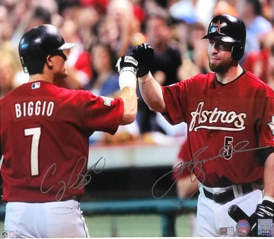 Craig Biggio & Jeff Bagwell, autographed by both-Framed Item-Apiaria