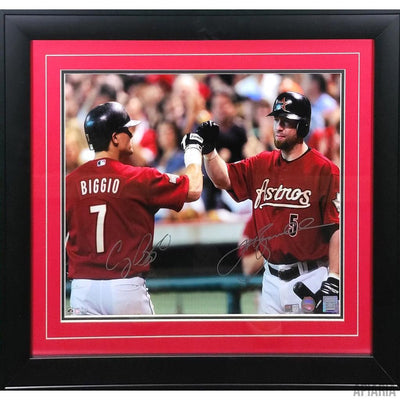 Craig Biggio & Jeff Bagwell, autographed by both-Framed Item-Apiaria