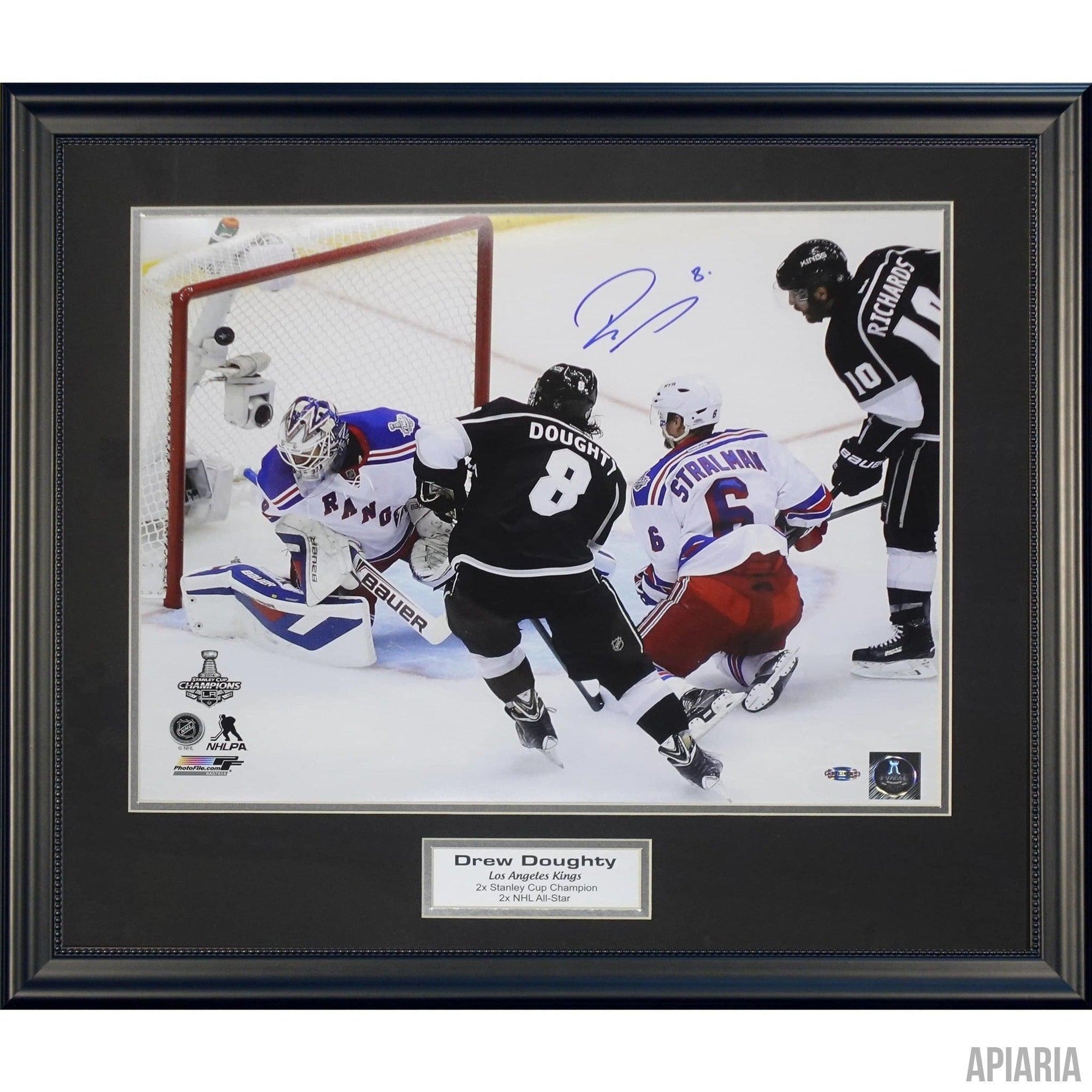 Drew Doughty "Stanley Cup Goal" Autographed Photo-Framed Item-Apiaria