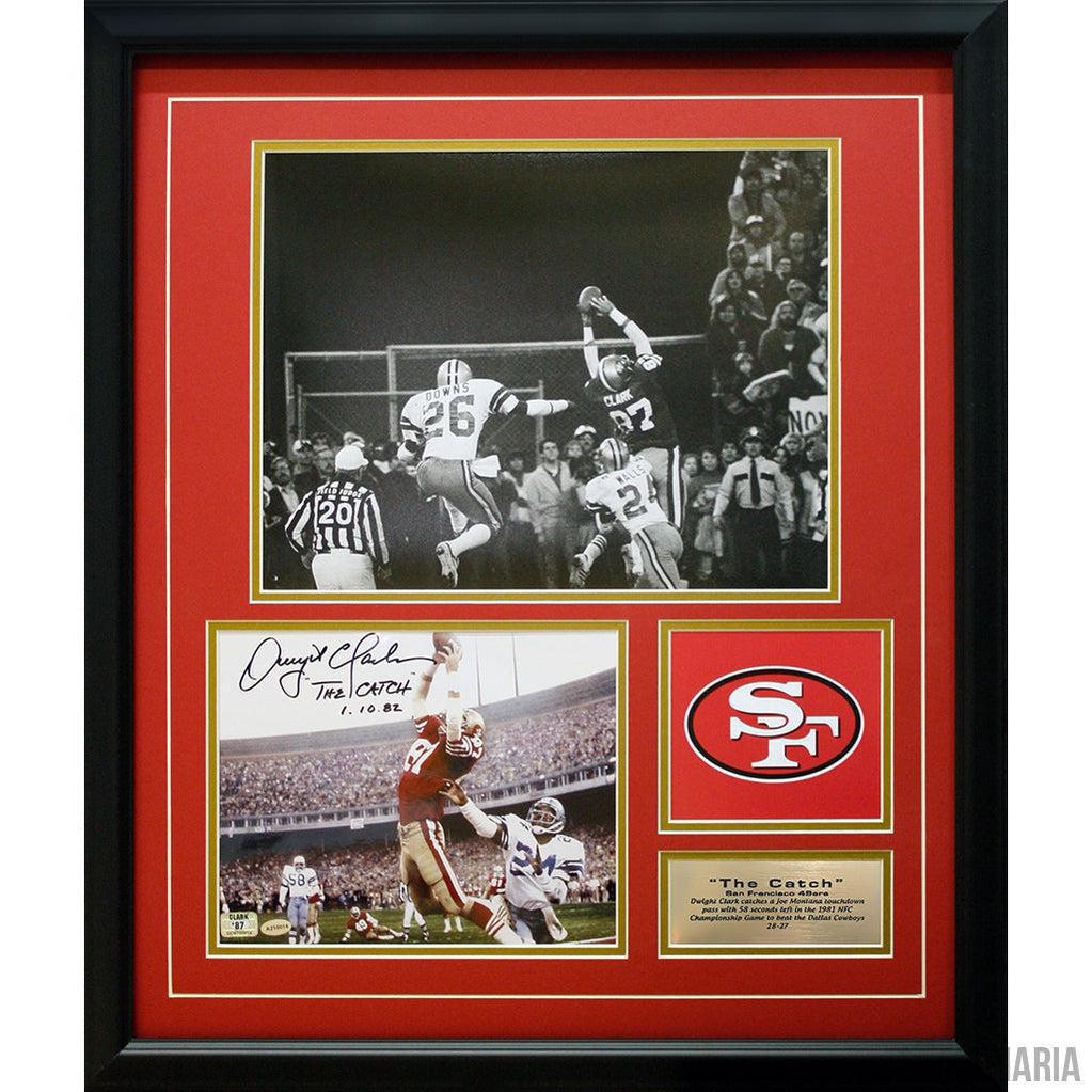 Dwight Clark Framed Autographed Photo-Sports Collectibles-Apiaria