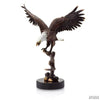 Eagle on Branch Bronze Sculpture, tabletop art, patriotic art, American Bald Eagle-Sculpture-Apiaria