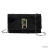 Ebony Clutch by Mary Frances, Hand beaded and embroidered-Handbag-Apiaria