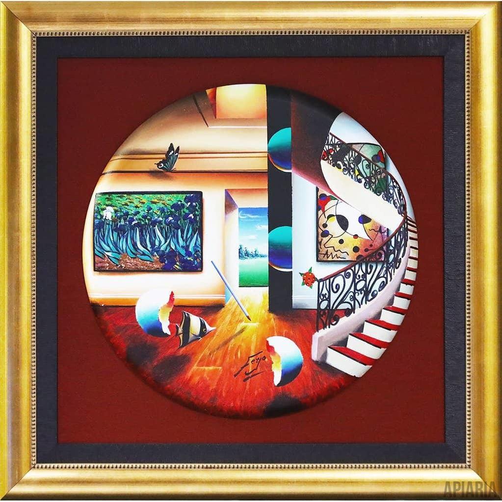 Ferjo Original "Lily Field With Miro"-Framed Art-Apiaria