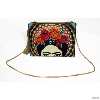 Frida Handbag by Mary Frances, Hand beaded and embroidered-Handbag-Apiaria