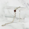 Garnet & Sterling Silver with White Pearl Bracelet-Jewelry-Apiaria