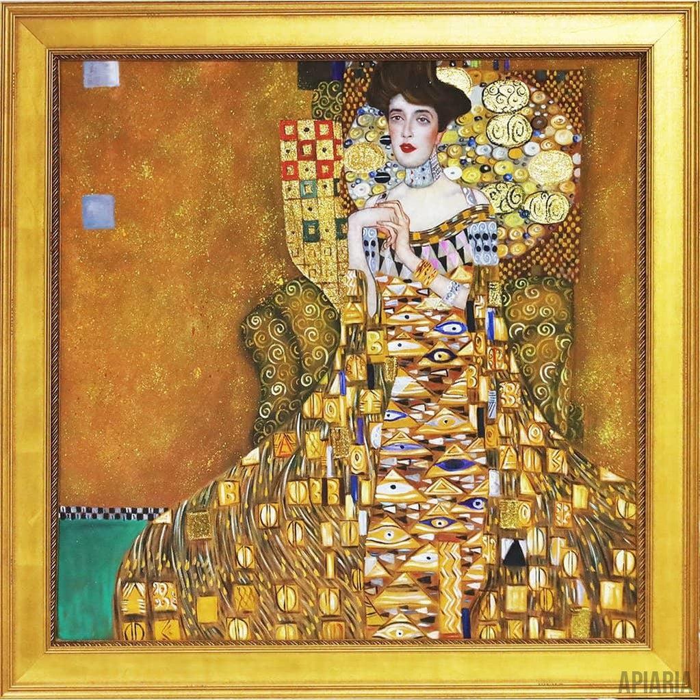 Gustav Klimt "Portrait of Adele Bloch-Bauer I" Hand Painted Reproduction-Framed Art-Apiaria