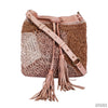 Hand Crocheted Leather Bucket Bag-Handbag-Apiaria