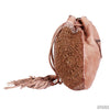 Hand Crocheted Leather Bucket Bag-Handbag-Apiaria
