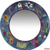 Handmade Large Round Mirror with Judaic Designs - Elegant-Mirror-Apiaria