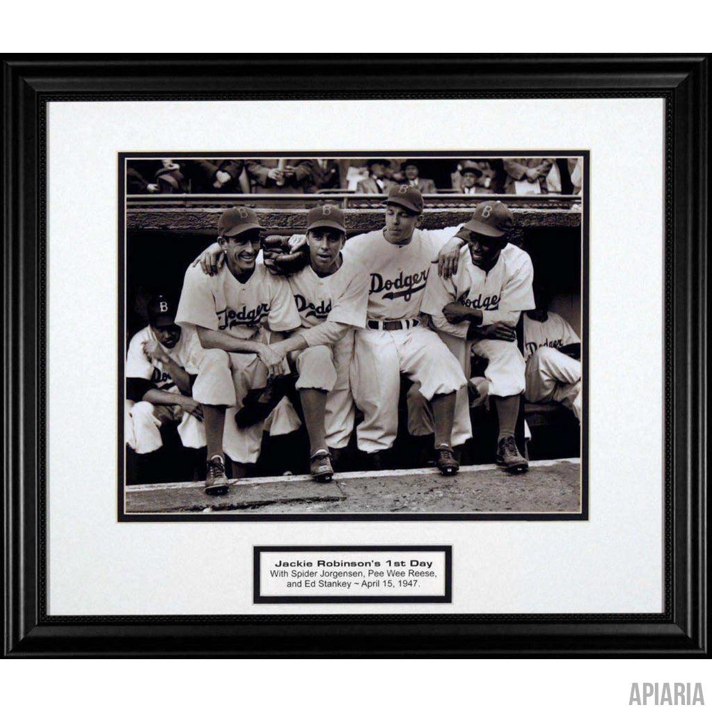 Jackie Robinson's 1st Day with Spider Jorgensen, Pee Wee Reese & Ed St -  Apiaria