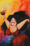 Jill Haney-Neal "Wine Diva"-Framed Art-Apiaria