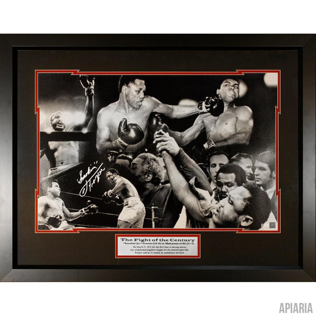Joe Frazier Autographed "Fight of the Century" Collage-Framed Item-Apiaria