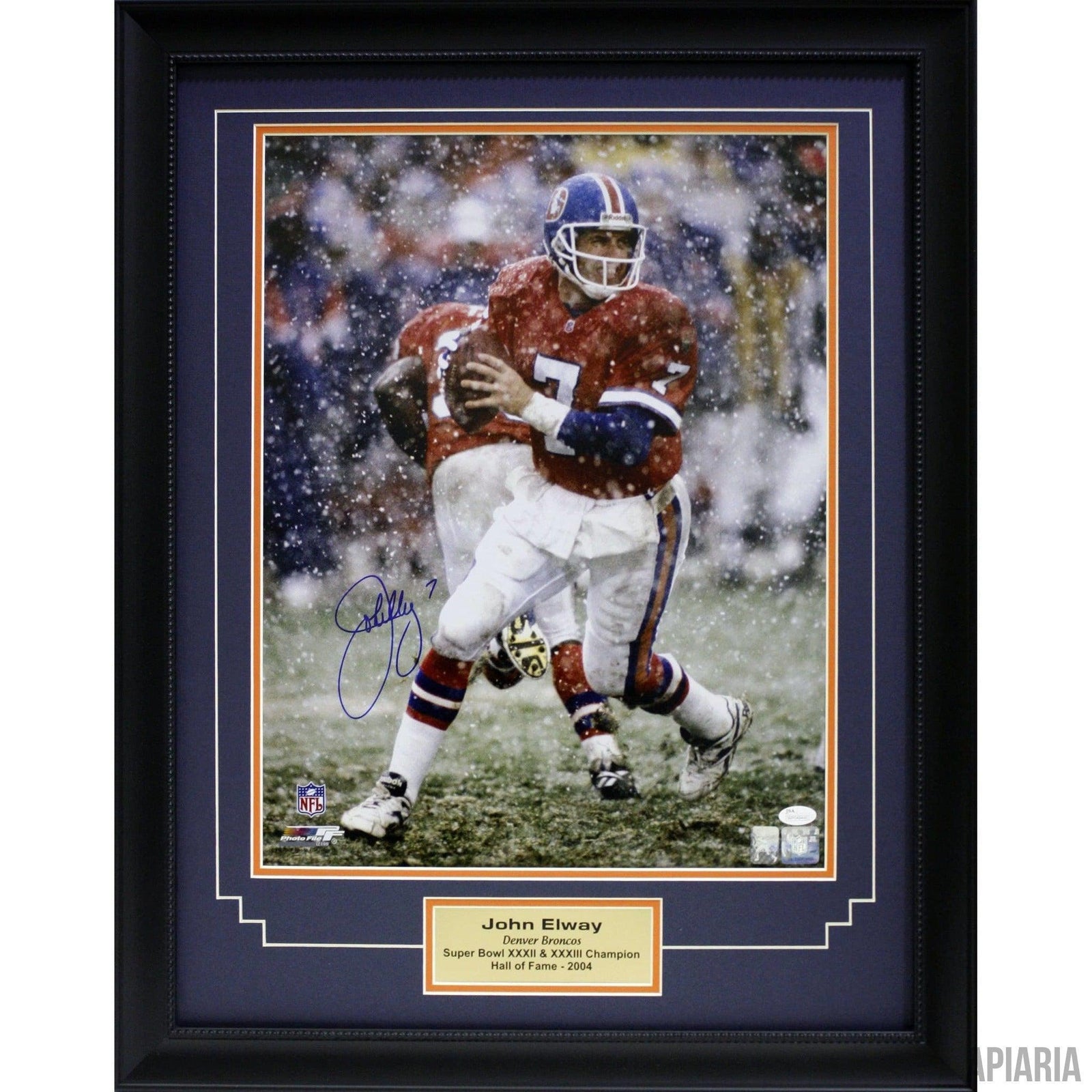 John Elway Autographed Photo-Framed Item-Apiaria