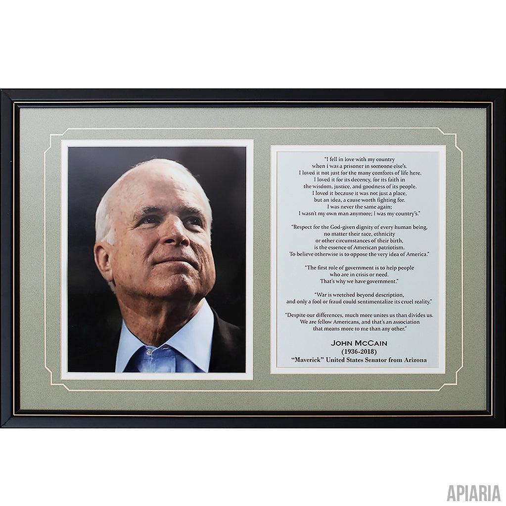 John McCain Commemorative-Framed Item-Apiaria