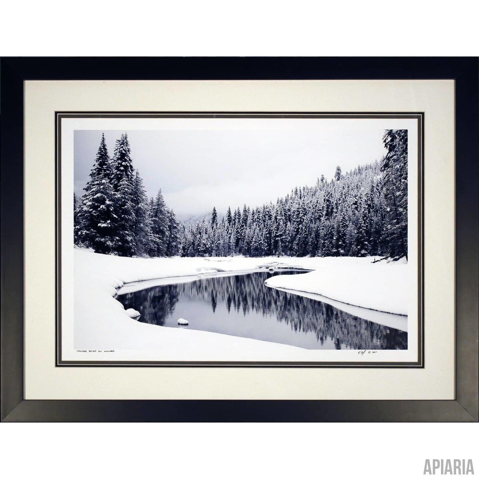 Kevin Schelp "Truckee River In Winter-Framed Art-Apiaria