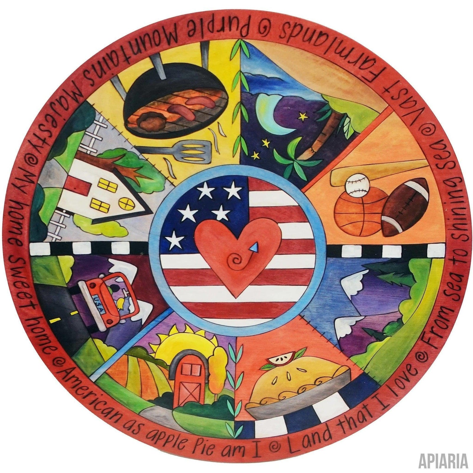 Land That I Love Lazy Susan by Sticks, Kitchen, dining table art-Dining-Apiaria