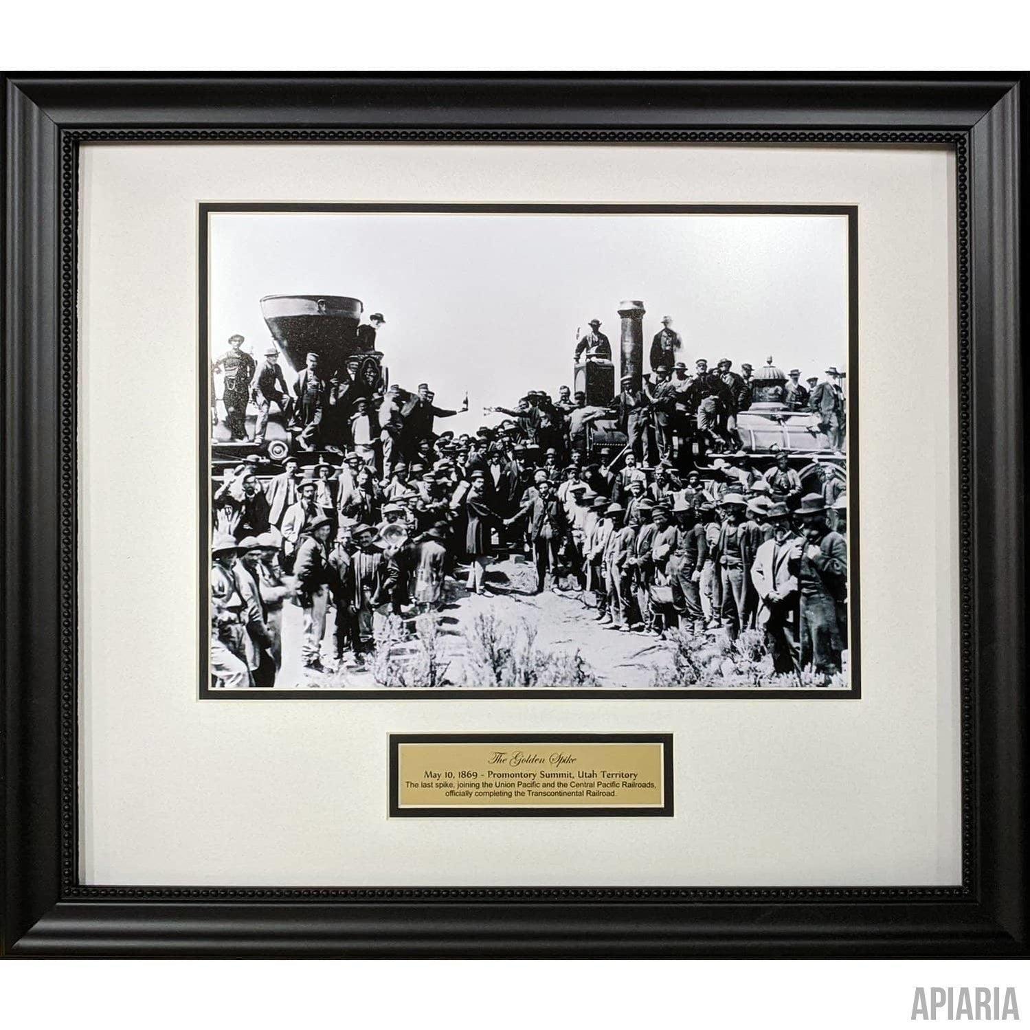 Last Spike of The Transcontinental Railroad - Promontory Summit, Utah, 1869-Framed Item-Apiaria