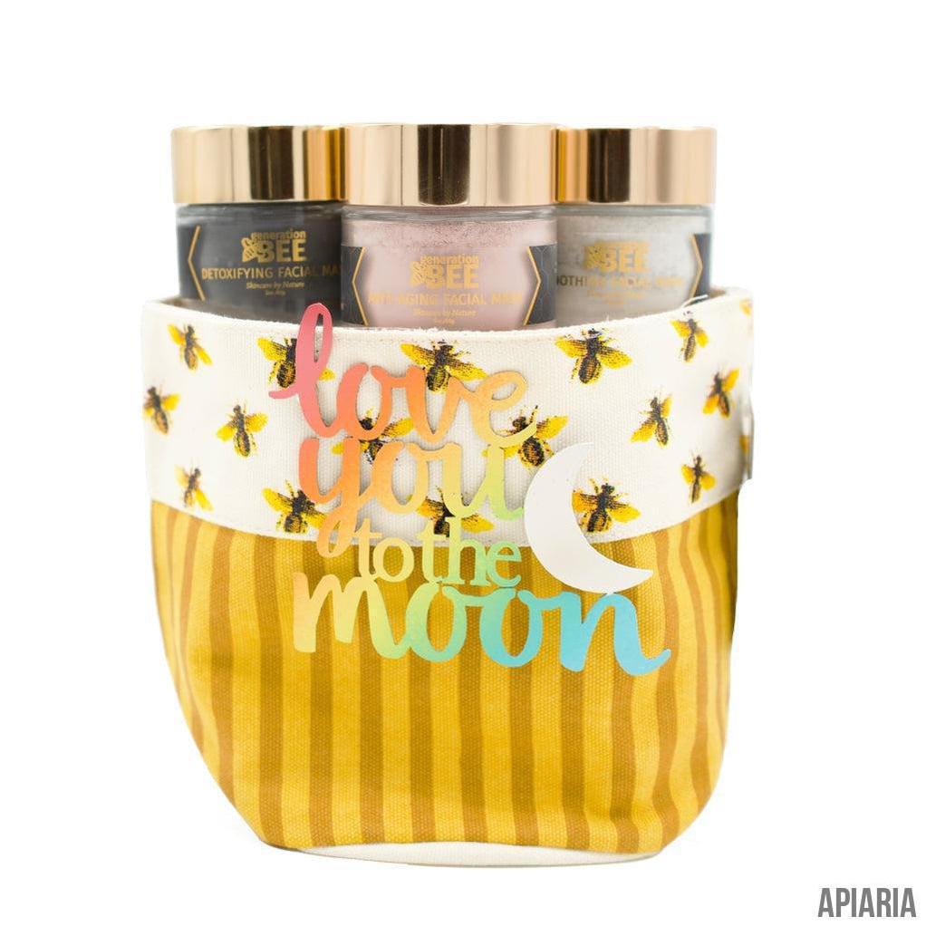 Love You To The Moon with a Face Mask Gift Basket-Gifts-Apiaria
