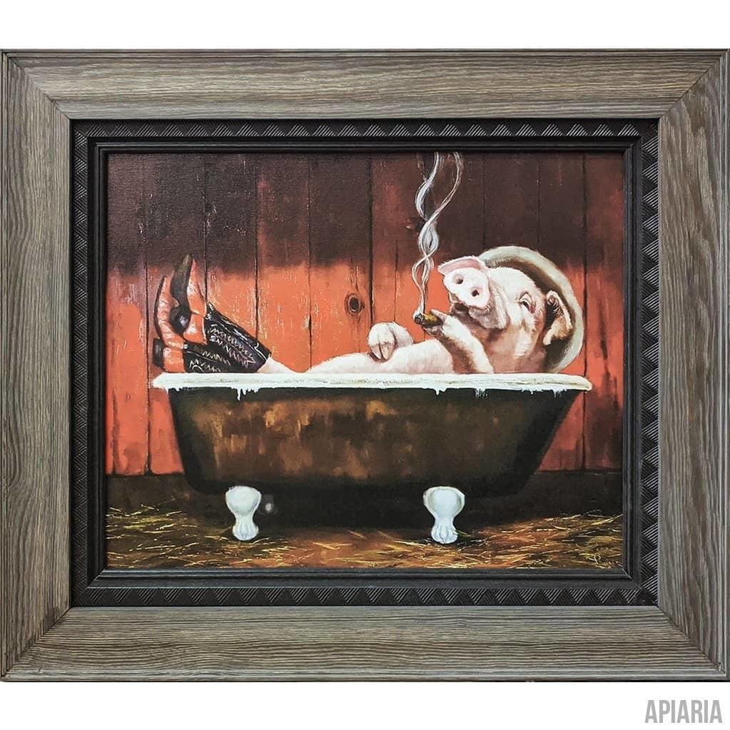Lucia Heffernan "Hog Heaven"-Framed Art-Apiaria