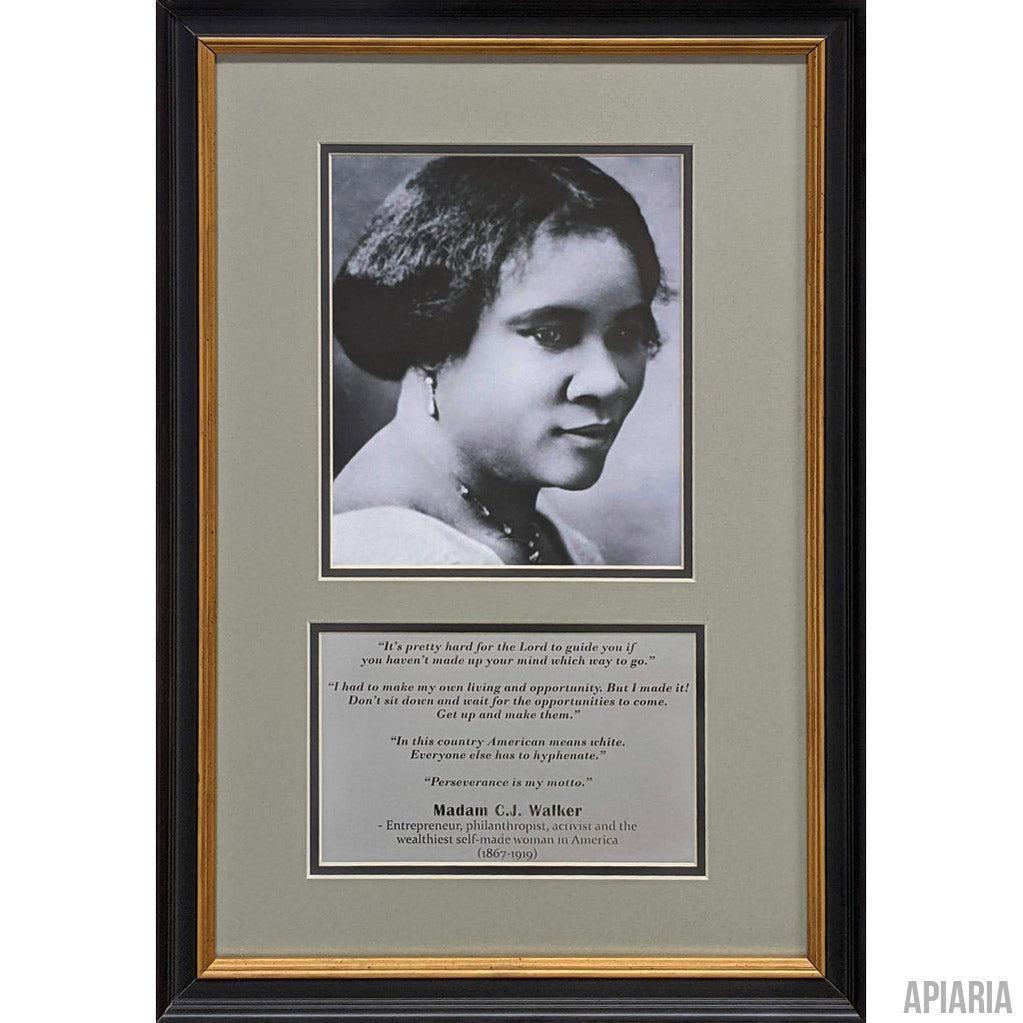 Madam C.J. Walker Commemorative-Framed Item-Apiaria