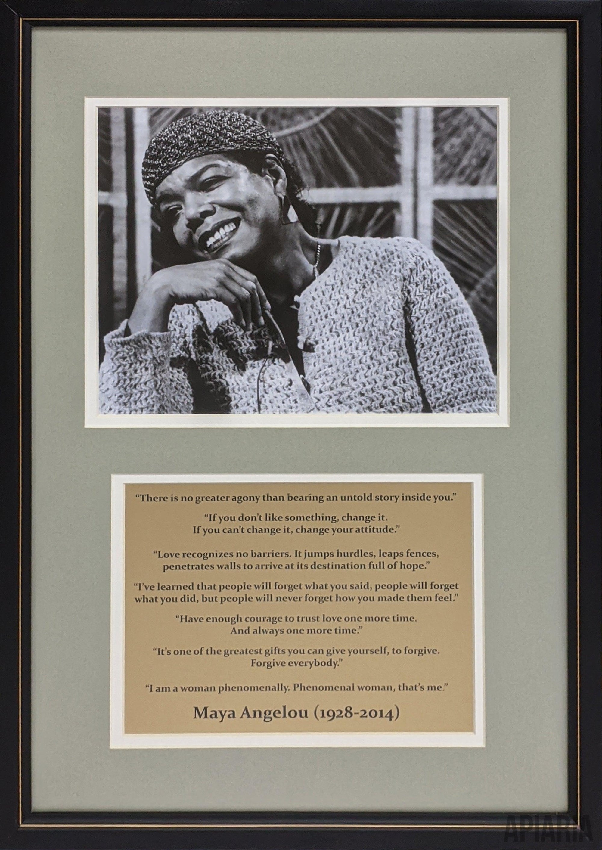 Maya Angelou Commemorative-Framed Item-Apiaria