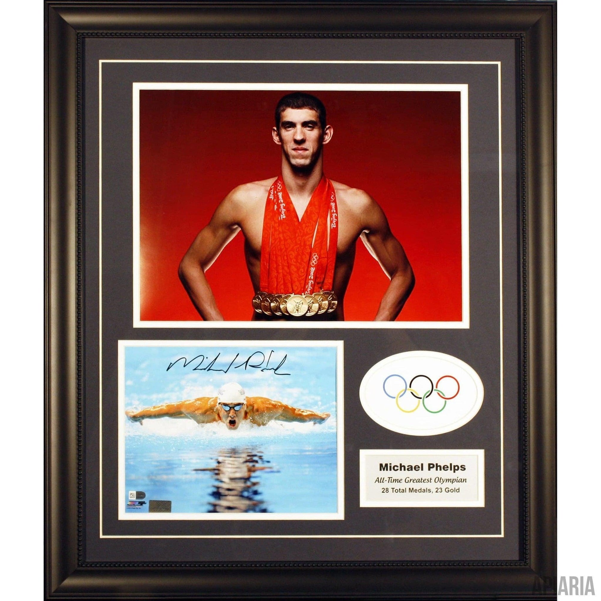 Michael Phelps Autographed Photo-Framed Item-Apiaria