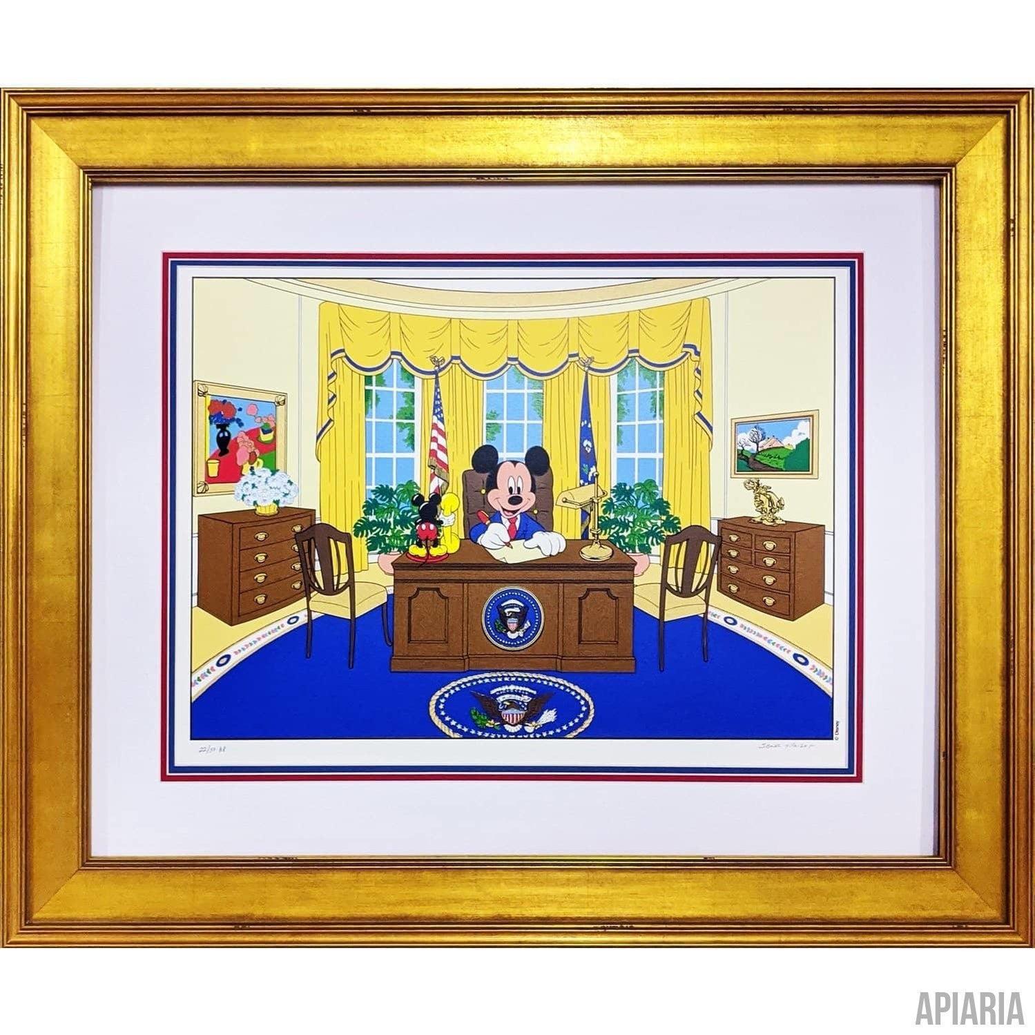Mickey For President Serigraph art, Disney-Framed Item-Apiaria